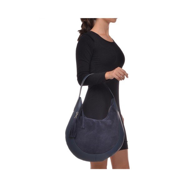 Geantă din piele Isabella Rhea Moon Blu, albastru-image-2