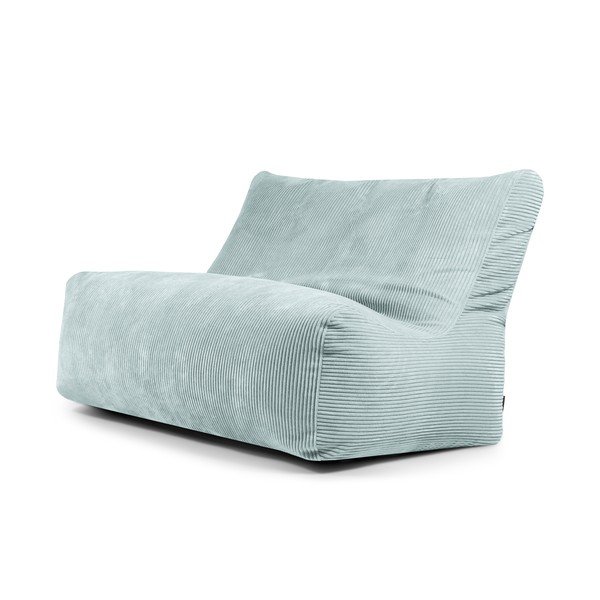 Fotoliu bean bag verde mentă cu tapițerie din catifea reiată Sofa Seat Lounge – SLOWDOWN