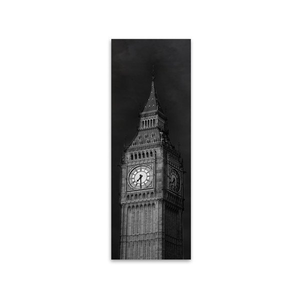 Tablou Styler Canvas Silver Big Ben, 45 x 140 cm