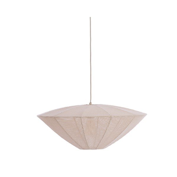Lustră crem cu abajur textil Satilla – Light & Living