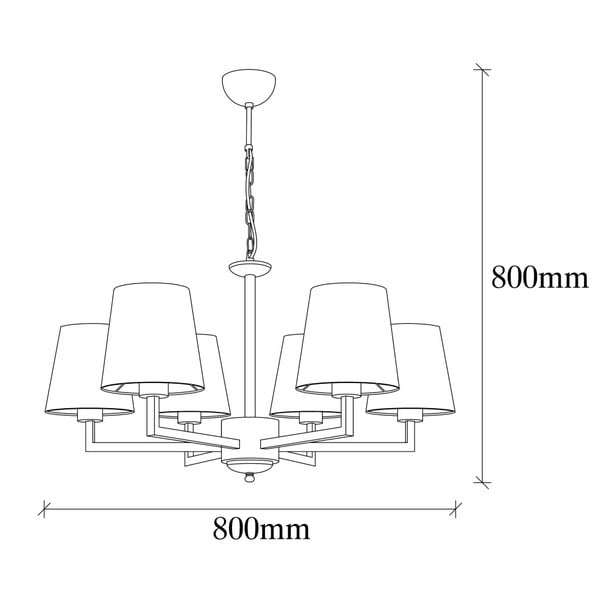 Lustră neagră cu abajur textil Profil – Opviq lights-image-2