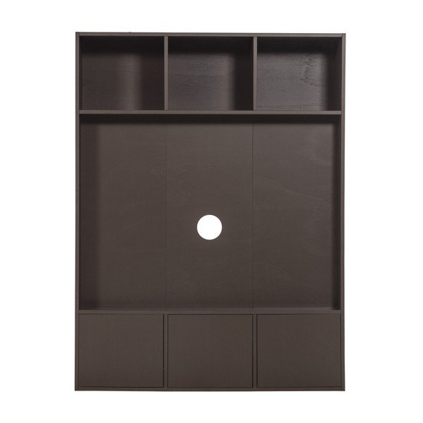 Set TV maro închis din lemn de pin 160x215x40 cm Meggy – WOOOD-image-2