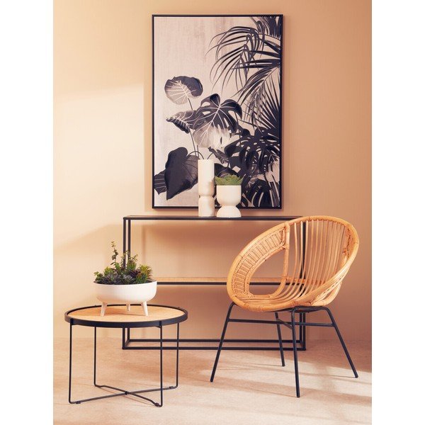 Măsuță de cafea în culoare naturală rotundă din ratan ø 60 cm Depok – Premier Housewares-image-3