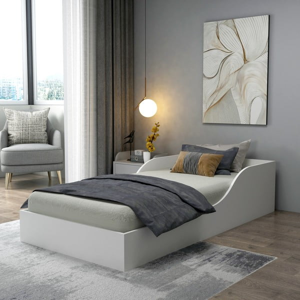 Pat alb 90x190 cm Oya – Kalune Design-image-2