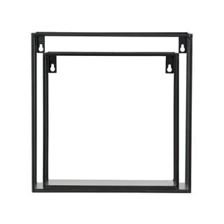 Set 2 rafturi pentru perete WOOOD Meert, negru