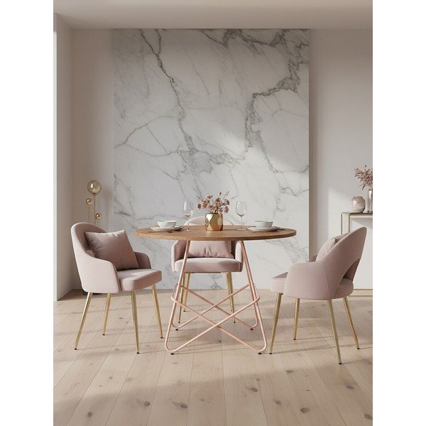 Masă de dining rotundă din lemn de ulm ø 80 cm District – Premier Housewares-image-1