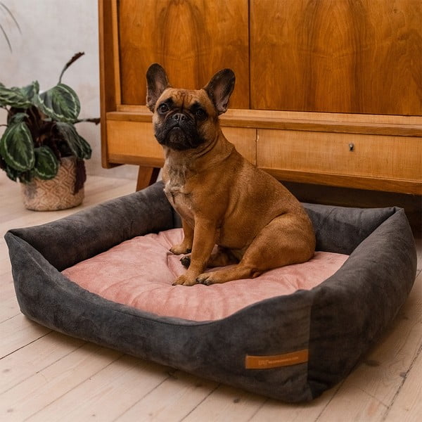 Pat   roz-gri închis pentru câini 75x85 cm SoftBED Eco L – Rexproduct-image-1