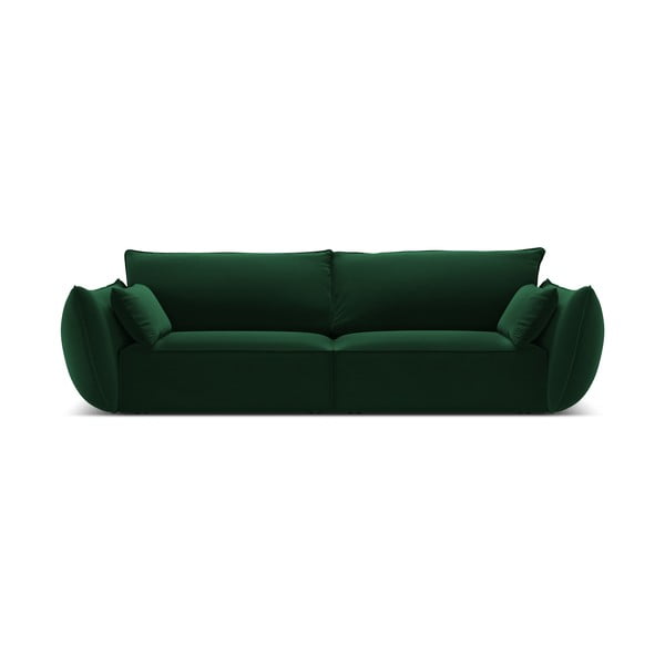 Canapea verde-închis cu tapițerie din catifea 208 cm Vanda – Mazzini Sofas