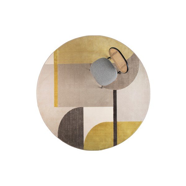 Covor Zuiver Hilton, ø 240 cm, gri - roz-image-3