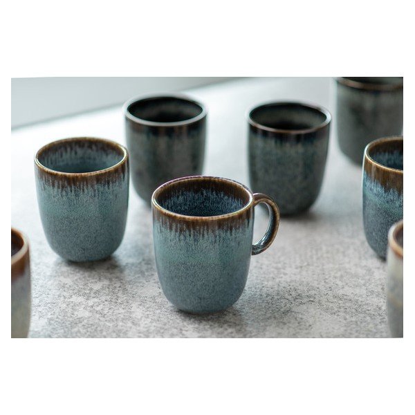 Cană din gresie ceramică Villeroy & Boch Like Lave, 400 ml, verde - gri-image-2