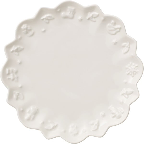 Farfurioară din porțelan alb cu motiv de Crăciun Villeroy & Boch, ø 18,5 cm