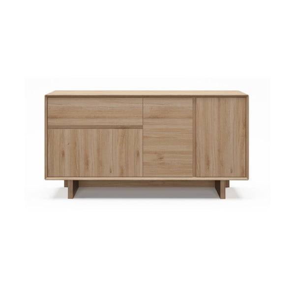 Comodă în culoare naturală cu aspect de lemn de stejar 146x76x45 cm Carpi – Marckeric
