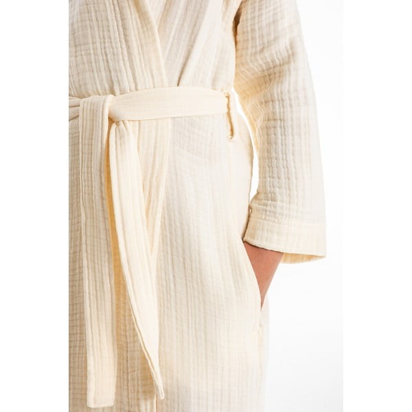 Halat pentru copii crem pentru 5-6 ani din muselină Muslin – Foutastic-image-1