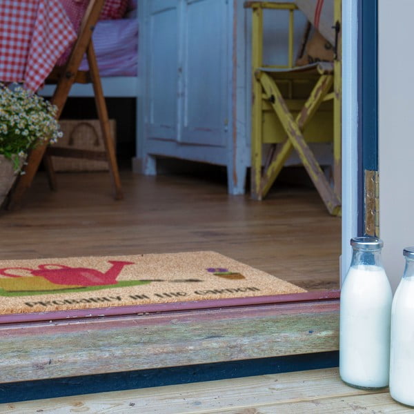 Covoraș de intrare din fibre de nucă de cocos 40x60 cm Probably in the Garden – Artsy Doormats-image-4