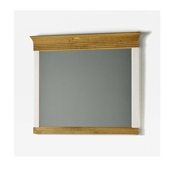 Oglindă de perete din lemn de pin OB Harald, alb