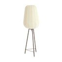 Lampadar alb cu abajur textil (înălțime 133 cm) Bibury – Light & Living