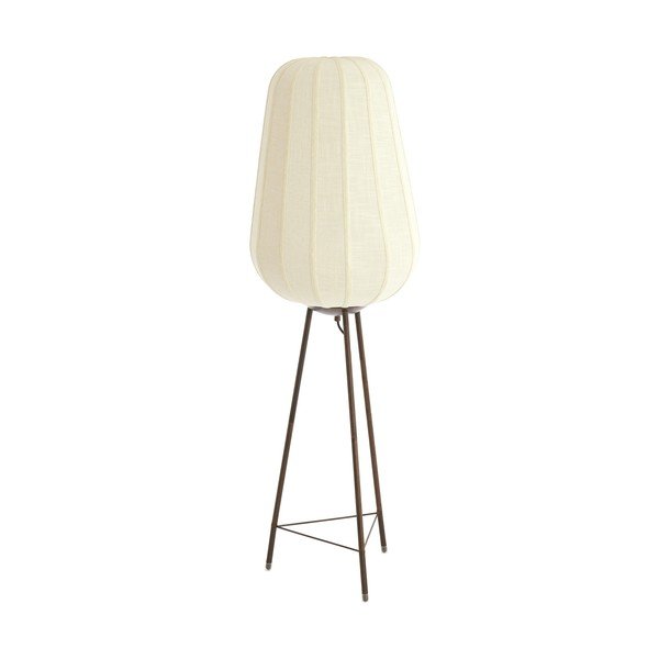 Lampadar alb cu abajur textil (înălțime 133 cm) Bibury – Light & Living
