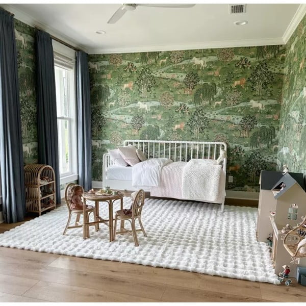 Covor alb lavabil 150x230 cm Bubble White – Mila Home-image-1