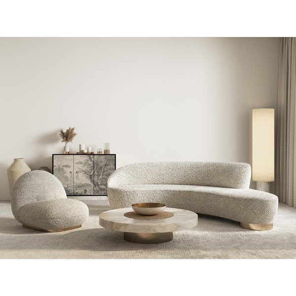 Comodă negru-bej joasă 113x84 cm Wilma – Really Nice Things-image-1