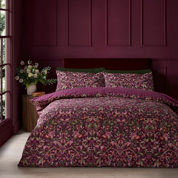 Lenjerie de pat violetă pentru pat dublu 200x200 cm Richmond – Catherine Lansfield-image-1