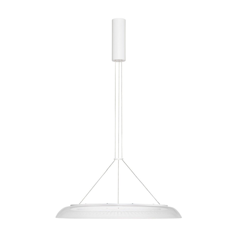 Lustră alb mat LED din aluminiu cu abajur din sticlă acrilică ø 60 cm Mantle – Nova Luce