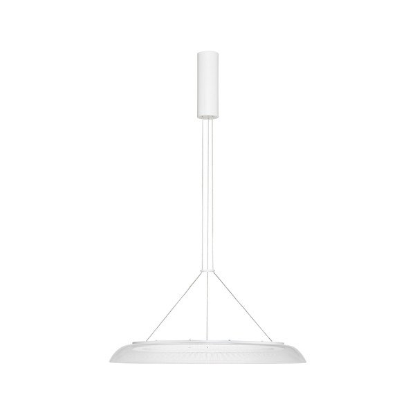 Lustră alb mat LED din aluminiu cu abajur din sticlă acrilică ø 60 cm Mantle – Nova Luce