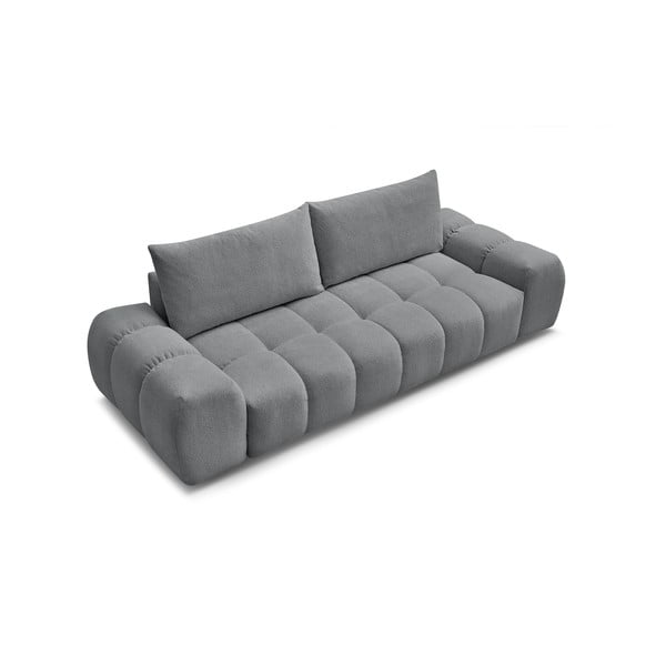 Canapea gri închis extensibilă/cu spațiu de depozitare cu tapițerie din chenille 278 cm Everest – Bobochic Paris-image-4