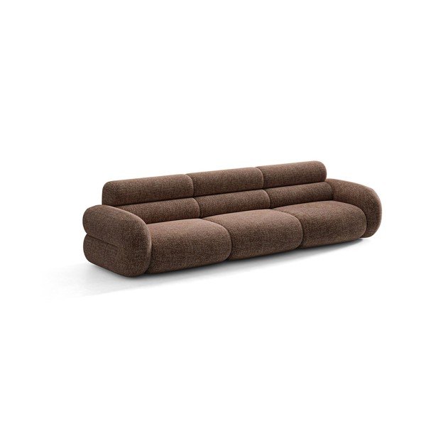 Canapea maro cu tapițerie din chenille 305 cm Neo – Micadoni 