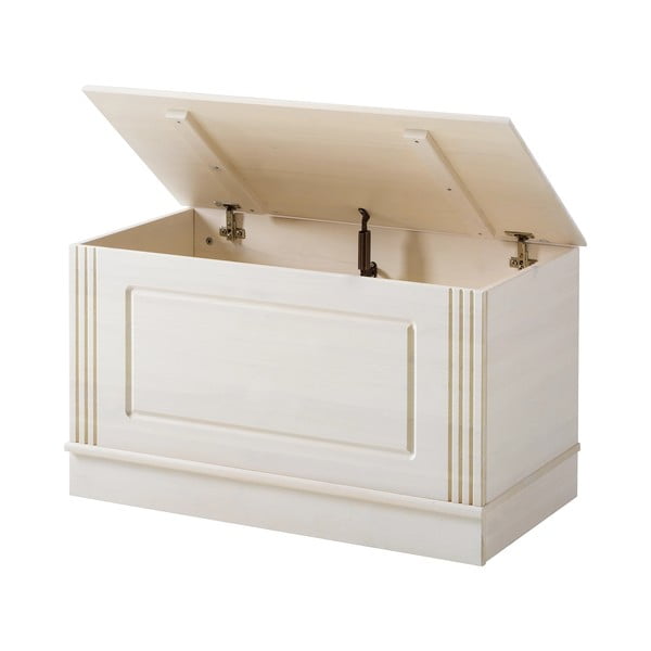 Cufăr alb din lemn de pin 80x45 cm Anita – Støraa-image-3