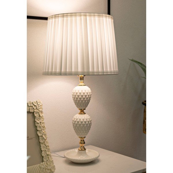 Veioză albă cu abajur textil (înălțime 57 cm) Torre – Mauro Ferretti-image-1