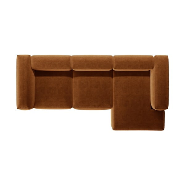 Colțar cărămiziu (cu colț pe partea dreaptă/cu șezlong) Bergamo – Cosmopolitan Design-image-3