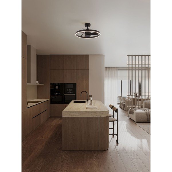 Plafonieră negru-mat LED cu intensitate reglabilă din metal Lunair – Nova Luce-image-2