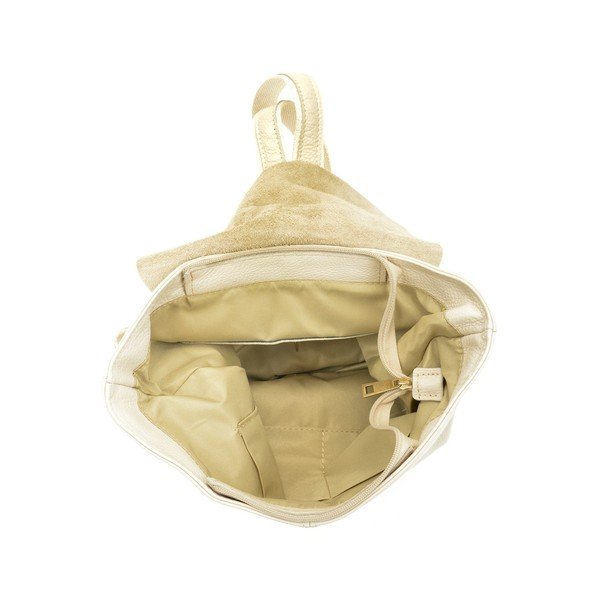 Rucsac din piele Roberta M, bej-image-2