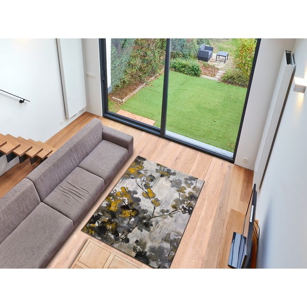 Covor Universal Bukit Mustard, 120 x 170 cm, galben - gri-image-1