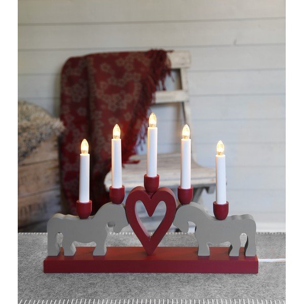 Decorațiune luminoasă de Crăciun roșie Leksand – Star Trading-image-3