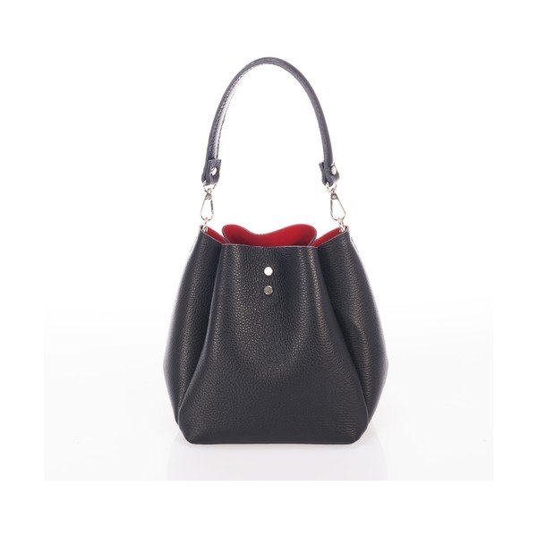 Geantă neagră din piele Giorgio Costa Acca-image-1