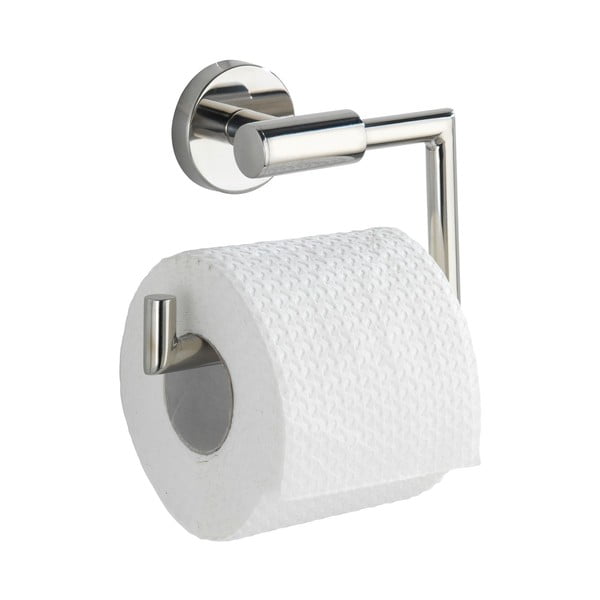 Suport pentru hârtie igienică argintiu lucios de montat pe perete din oțel inoxidabil Bosio – Wenko-image-2