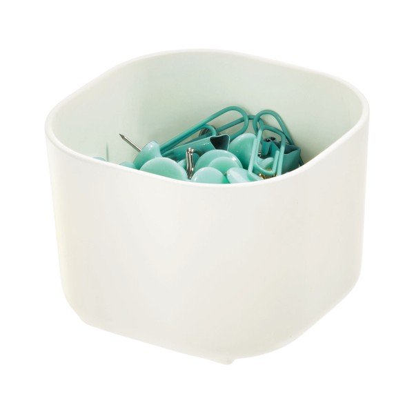 Cutie pentru depozitare iDesign Eco Bin, 9,14 x 9,14 cm, alb-image-1