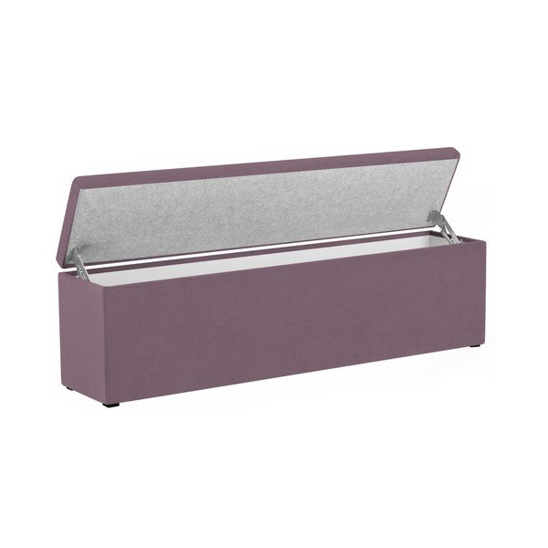 Otoman cu spaţiu depozitare Mazzini Sofas Ancona, 200 x 46 cm, lavandă-image-4