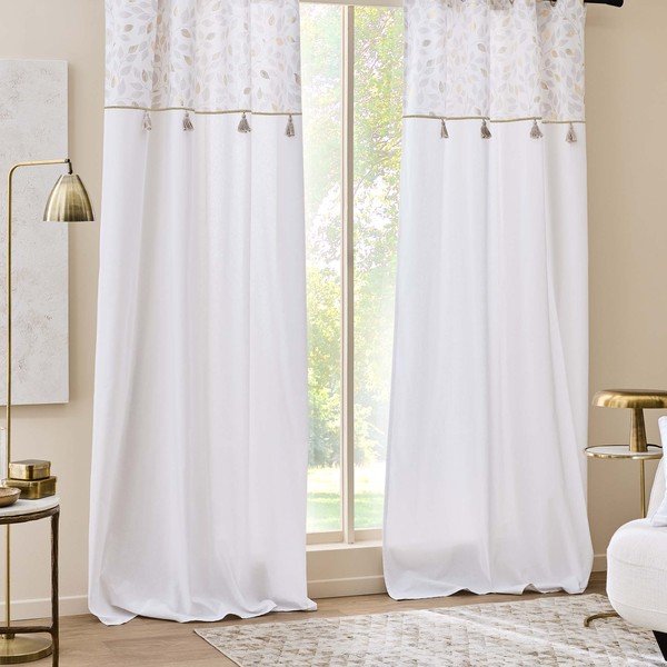 Draperie albă din amestec de bumbac 140x240 cm Duchesse – douceur d'intérieur-image-3