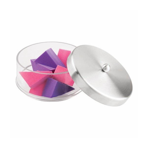 Recipient depozitare cu capac InterDesign, argintiu mat-image-2
