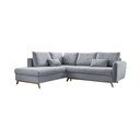 Colțar extensibil cu șezlong pe partea stângă Miuform Scandic Lagom L, gri deschis