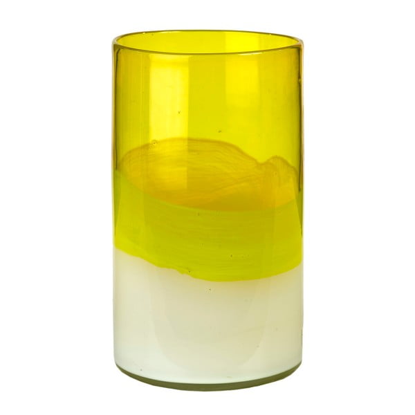 Vază decorativă Pols Potten Layers, înălțime 24 cm, galben