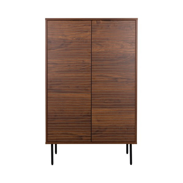 Dulap maro cu aspect de lemn de nuc 80x130x40 cm Stripes – White Label