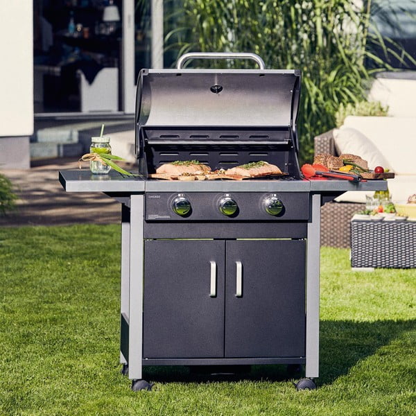 Grătar cu gaz pentru exterior ENDERS Chicago 3, negru-image-1