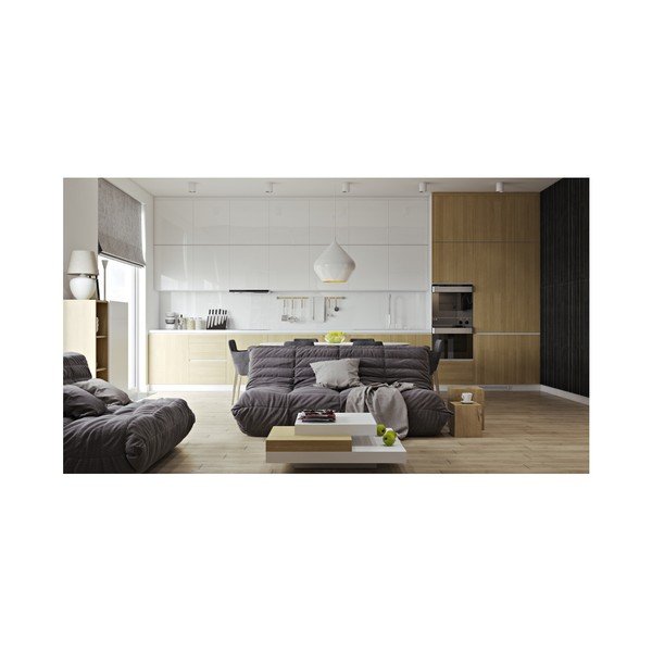 Măsuță TemaHome Slate, alb/maro deschis-image-3