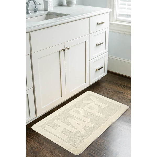 Covoraș de baie crem 60x100 cm Happy – Foutastic-image-1