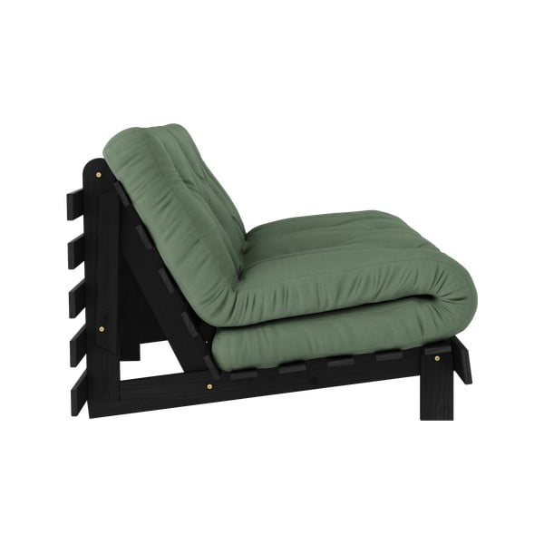 Canapea verde extensibilă 160 cm Roots Black Night – Karup Design-image-4