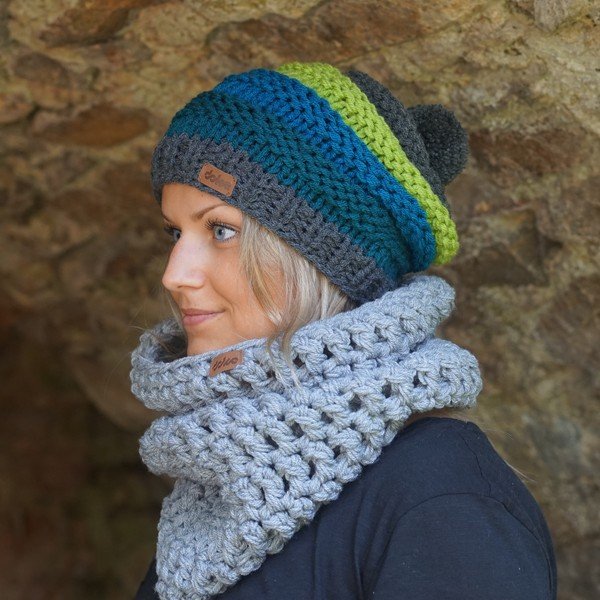 Căciulă tricotată manual DOKE Jade-image-2