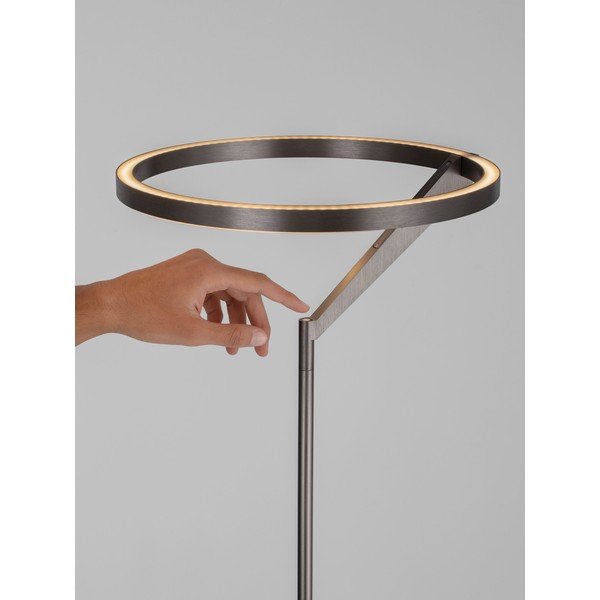 Lampadar argintiu LED cu intensitate reglabilă din aluminiu (înălțime 168 cm) Tilia – Nova Luce-image-2